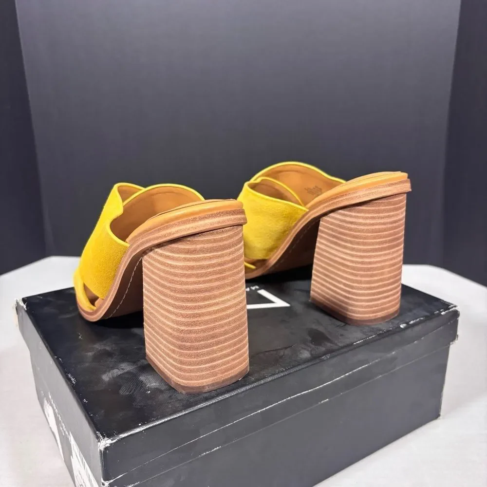 Marc Fisher Barli Sandal Yellow/Gold Size 9.5 NEW in box - Picture 7 of 12